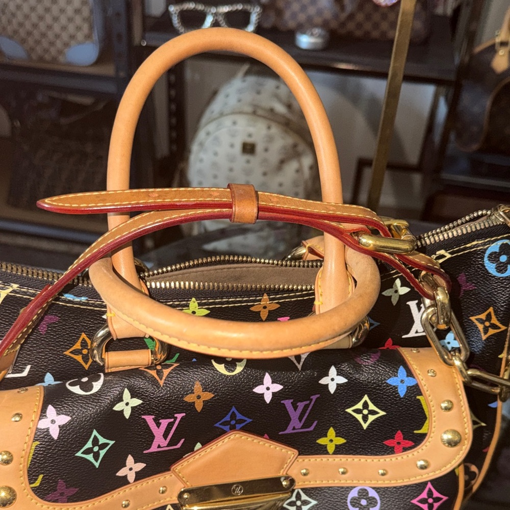 Louis Vuitton Rita Multicolor Black Takashi Murakami  Monogram Canvas Handbag - Picture 6 of 7